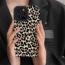 Ins Creative Leopard Cow Silicone Leather Case For iPhone 15 14 13 Pro Max 11 12 Mini SE 7 8 Plus X XR XS Soft Shockproof Cover