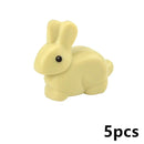 MOC City Animal Zoo Fram Accessories Building Block Figures Goat Sheep Eagle Owl Panda Parrot Seagull Penguin Bricks Toy Gift