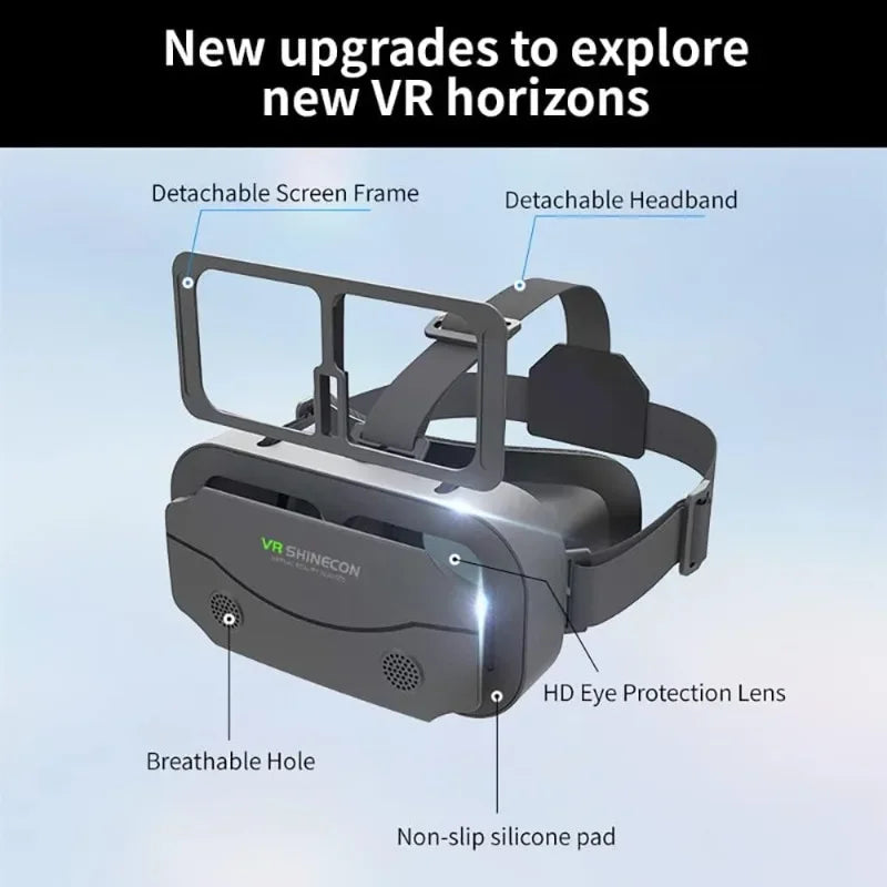 VR Headset Compatible with  Phone Within 4.7-7.2inch Display Screen- Universal Virtual Reality Goggles-  New 3D Glasses