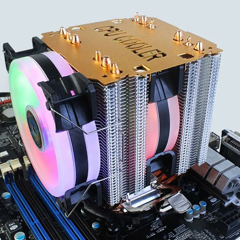 CPU Cooling Fan RGB 4Pin PWM 4/6 Heat Pipes CPU Cooler radiator PC Fan Intel LGA 2011 1200 1150 1151 1155 X79X99 AM3 AM4