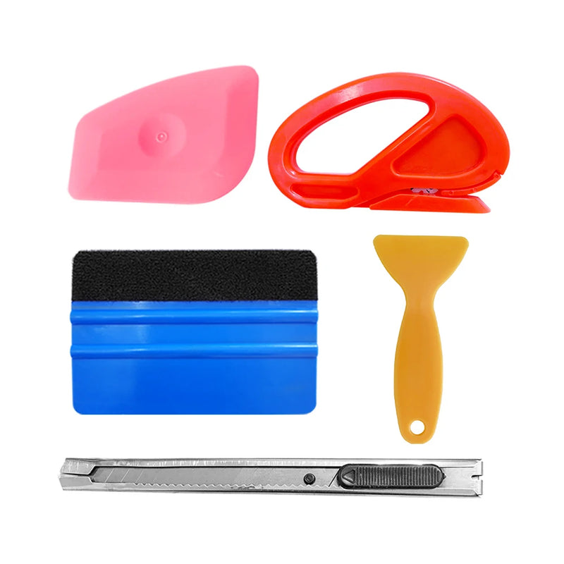 5pcs/Lot Foil Squeegee Vinyl Film Car Wrap Auto Home Office Car Film Sticker Install Cleaning Pink Scraper Window Tints Tool