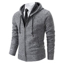 Mens Autumn Winter Sweater Hoodies Fleece Cardigan Zip Jacket Knitting Cardigans Fashion Casual Slim Fit Korean Mens Top Clothes