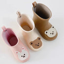 Toddler Kids Rain Boots Waterproof Non-Slip Children Rubber Shoe Cartoon Cute Bear Rabbit Boys Girl Baby Middle Tube Water Shoes