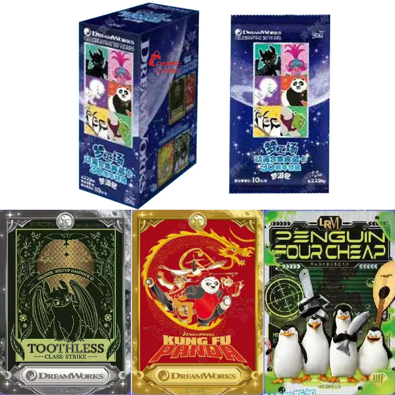 KAYOU DreamWorks Card Sleepwalking Pack Kung Fu Panda How To Train Your Dragon Movie and TV Animation Collection Card Toys Gifts
