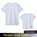 Children To Adults Multi-size Parent-child Short Sleeve Joker Children And Adolescents Quick-drying Sports Casual T Men's Shirt