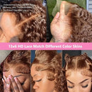 The Mocha Cascade | 36-Inch 220% Density Chocolate Brown HD Lace Front Wig