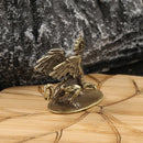 Solid Brass Warcraft Pterosaur Dragon Small Statue Desktop Ornaments Mythical Beast Figurines Retro Home Feng Shui Decorations