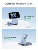 UGREEN 100W Magnetic Power Bank 20000mAh Portable PD 2-IN-1 Wireless Fast Charging PowerBank for MagSafe Qi2 25W Power Station