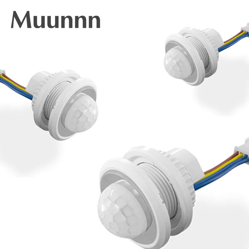 Muunnn AC85V-265V LED PIR Adjustable Delay Embedded Human Body Infrared Detector Infrared Motion Sensor Detector Switc