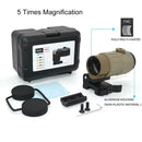 G33 G43 G45 Sight Fixed 3X 5X Magnifier Scope With Switch to Side Quick Detachable QD Mount For Airsoft Hunting