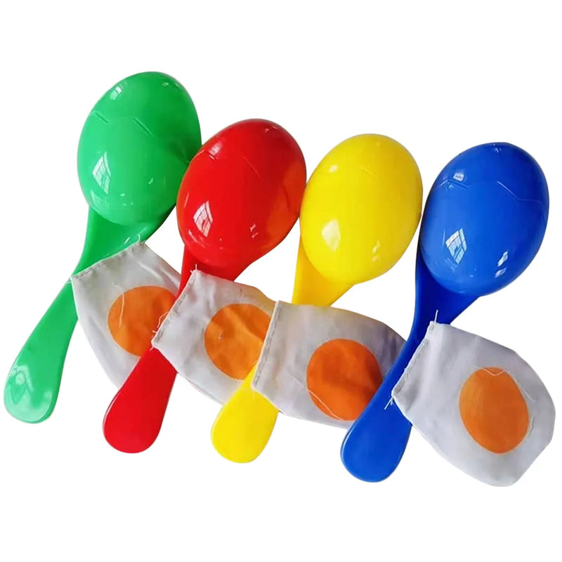 4 Pcs Spoon Egg Toy Children's Toys Outdoor Playset Party Games for Kids Spoons Birthday Balance and Race Plastic