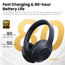 HAYLOU S30 Wireless Bluetooth 5.4 Headphones 43dB Adaptive Noise Cancelling Headsets 40mm Dynamic Driver 80H Playtime Earphones
