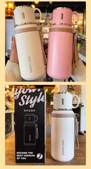 The Emberline | Double-Wall Vacuum Thermos Flask with Tea Strainer, 600/800ml