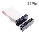 IDC-Typ Kartenrandsteckverbinder, Steckplatz 2,54 mm Rastermaß, 10, 14, 16, 20, 24, 26, 30, 34, 40, 50, 60, 64 Pin Leiterplattenbuchse mit 20 cm Flachkabel 1,27 mm