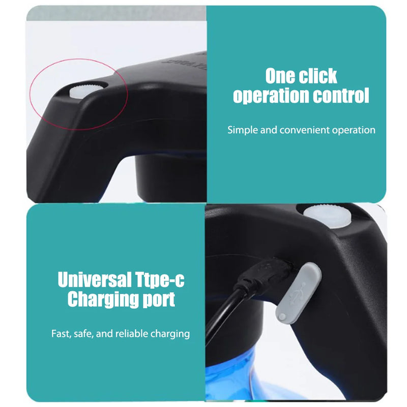 Electric Watering Flower Spray Dual Mode Plant Mist Sprayer Rechargeable Window Cleaning Tool for Home Gardening and Hair Care