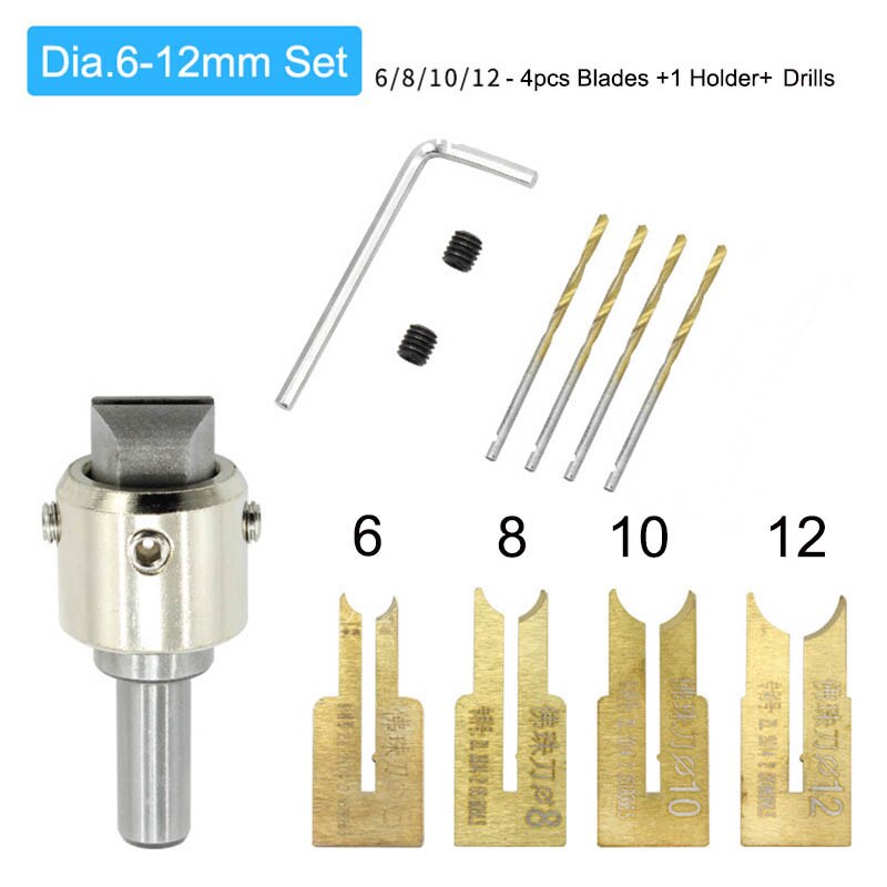 Tideway Dia.6-30mm Carbide Woodworking Bead Drill Bits 10mm Shank Wooden Buddha Ball Router Bit Beads Industrial Grade Hand Tool