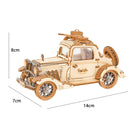 Robotime Rolife Vintage Auto Modell 3D Holzpuzzle Spielzeug für Kinder und Erwachsene TG504