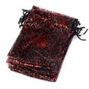 25/50pcs 10x15cm Halloween Organza Gift Bag Drawstring Spider Web Multi Color Printing Packaging Gift High Quality Candy Bag