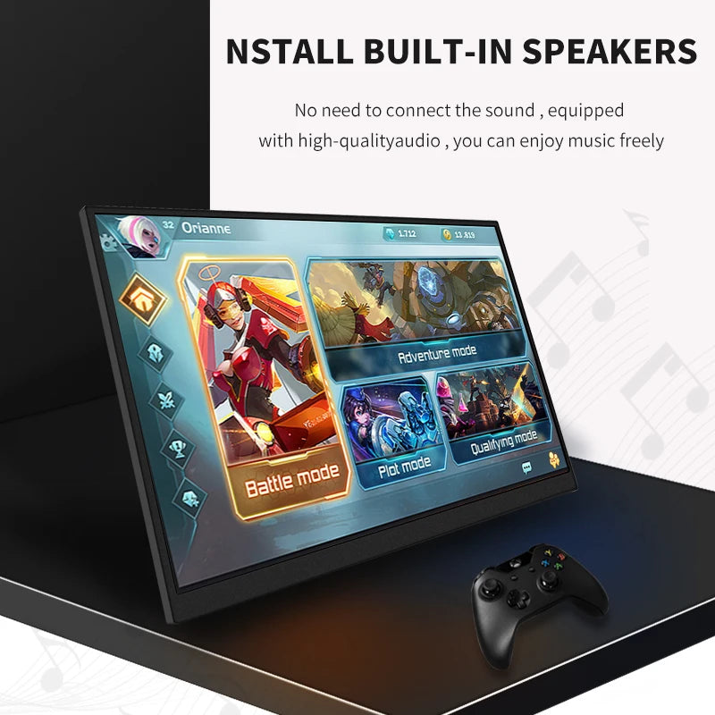 HGFRTEE 15.6 Inch Touch Portable Monitor ADS-IPS 1920*1080P 300cd/m2 Extended Display for Laptop Second Screen XBox PS4/ 5