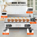 VEVOR 26/30 inch Commercial Electric Countertop Griddle Flat Top Griddle 2800W 122℉-572 ℉ Adjustable Temp for Home Restaurant