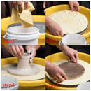4.5/5.5/6.5 Inch Pottery Mold WIth Round Clay Throwing Cloth Plaster Molds Wood Pottery Tools for Dish Bowl Slump Press Mold