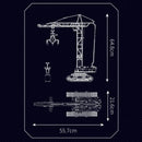 Mould King 17059 Technical Truck Toys APP&RC Crawler Crane Model Compatible With 42042 Building Block Brick Kids Christmas Gift