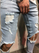 Jeans For Men Fashion Skinny Ripped Denim Trousers Biker High Quality Male Slim Casual Men's Pants Hip Hop Jogging jean homme