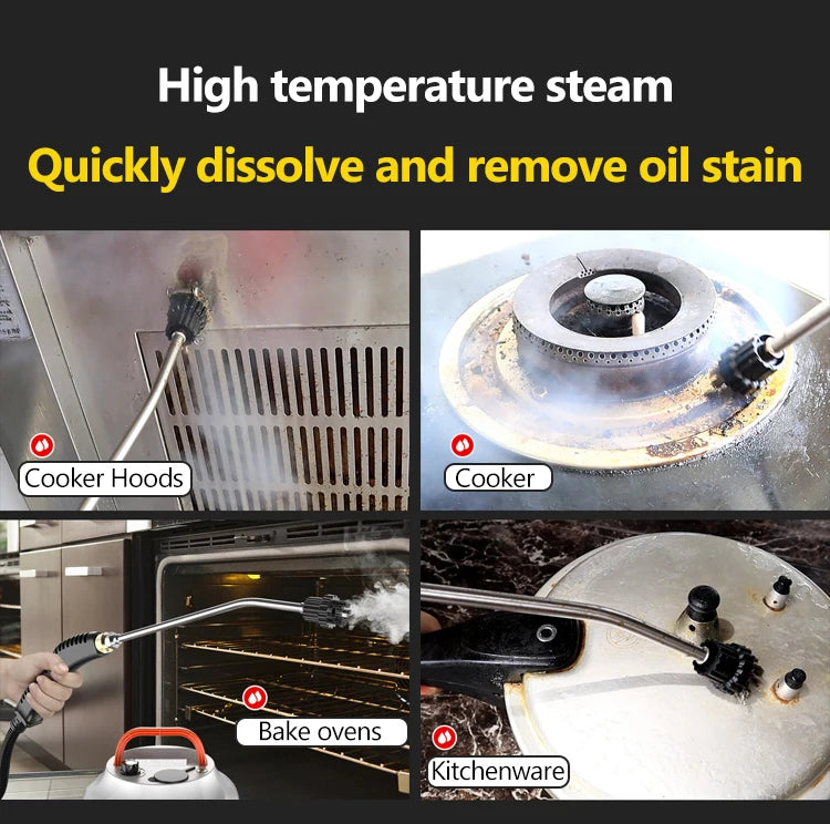 2800W Home Appliance Steam Cleaner 110V 220V High Temperature For Kitchen Hood Car Cleaning Acidproof Sterilization Cleaner