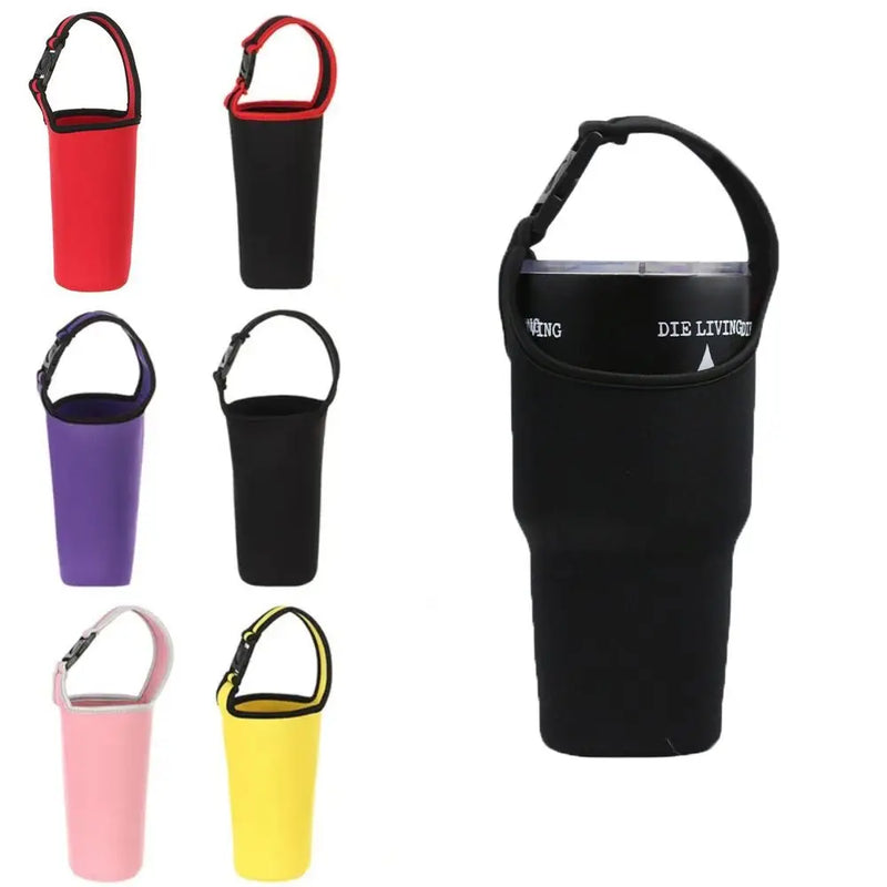 900ml Colorful Anti-Hot Cup Sleeve Eco-Friendly Beverage Bag Water Mug Bottle Holder Tumbler Carrier Cup Accessories