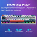 Machenike K500-B61 Mini Mechanische Tastatur 60% Formfaktor 61 Tasten Gaming Tastatur Kabelgebunden Vollständig Hot-Swappable RGB Hintergrundbeleuchtung