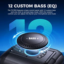 W-KING 250W MAX Party Wireless Bluetooth Speaker Portable Speaker 12 Custom Deep Bass Powerful Boom Box Design with USB Playback