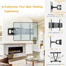 TV Wall Mount Bracket for 32-70 Inch LED, LCD, OLED Flat Curved TVs, TV Mount with Dual Swivel Arm Extend Tilting Rotation