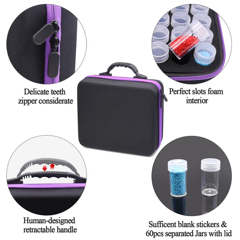 7/15/30/60 Bottles Storage Box 5D Diamond Painting Accessories Tools Storage Box Carry Case Diamant Painting Tools Container Bag