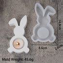 Rabbit Candle Holder Silicone Mold DIY Easter Bunny Candlestick Ornament Craft Gift Making Plaster Concrete Resin Casting Molds