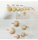 Wood Ball Dia 6mm - 100mm Wooden Primary Color Solid Round Wooden Ball Decoration DIY Home Painted Parts