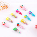 12Pcs Cute Girls Fruit Hairpins Girls Birthday Party Gifts Pinata Filler Carnival Easter Party Kindergarten Back to School Gifts