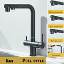 Pulling Filter Kitchen Faucet Hot & Cold Water Mixer Dual Mode Filtration Purification Kitchen Sinks 360 Rotation