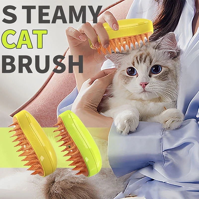 3 in 1 Electric Spray Cat Hair Brushes Cat Steam Brush Steamy Dog Brush  for Massage Pet Grooming Comb Hair Removal Combs