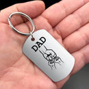 1Pc Creative Stainless steel Keychain For Dad, Gifts For Father's Day, Engraved Family Key Chain