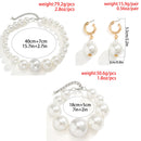 Exaggerated Fashion Big Imitation Pearl Choker Necklace for Women Wedding Bridal Temperament Bead Maxi Chain Christmas Jewelry