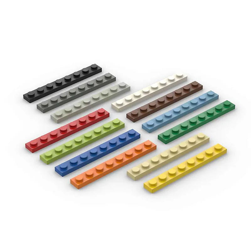 30pcs/lot Bulk Blocks Building Bricks Thin 1X8 Educational Assemblage Construction Toys for Children Size Compatible With 3460