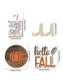 6ps Rustic Farmhouse Fall Decor Set - Autumn Pumpkin Theme, Wooden Tiered Tray Accents For Thanksgiving & Harvest Season