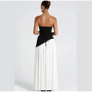 The Aurelian | Butter Yellow Mesh Strapless Pleated Evening Gown