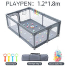 2026 Baby Playpens Light Gray Corralito for Baby Playground with Pull Ring Child Safety Barrier Fence Ball Box Game Playpen