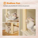 The Summit Tower | Floor-to-Ceiling Wooden Cat Tree with Hammock & Scratching Posts