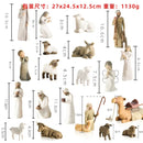 Holy Family Willow Tree Figurine Easter Religious Jesus Nativity Set Hand-painted Statue Ornaments Room Home Decoration Crafts