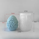 Easter Egg Silicone Candle Mold Aromatherapy Plaster DIY Craft Candles Making Tools Ornaments Embossed Flower Egg Mold