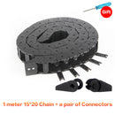 10*11mm Mini Energy Chain Nylon Drag Chain CNC 3D Printer Tank Chain 1m Long Nylon Cable For Automation Equipment 57 Links