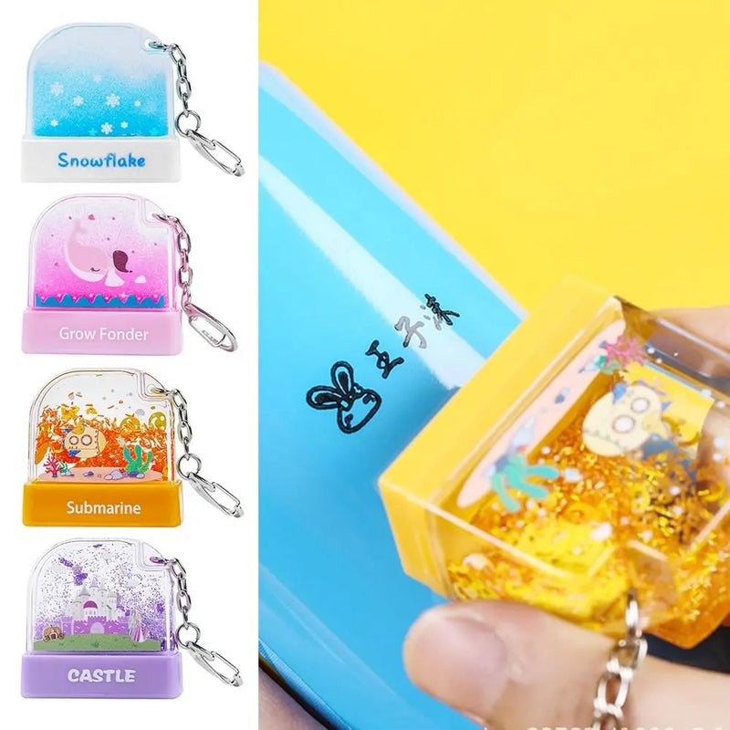 Name Seal For Clothes with Chain Children's Seal Stamp Toy Personalized Seal Kids Name Stamp Children's Seal Stamp