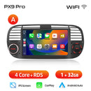 AWESAFE Wireless CarPlay for Apple Android 13 Auto Radio for FIAT 500 Abarth 2007 2008 2009-2015 Multimedia Screen Stereo GPS